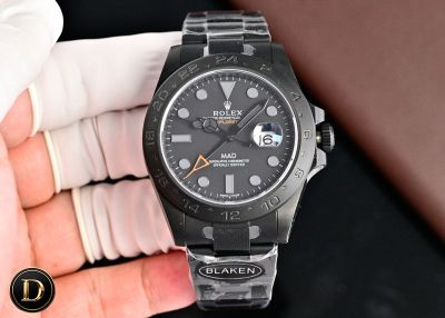 Rolex Explorer ii 3285 Movement 42mm Grey Markers German DLC Matte Black Coating Watch